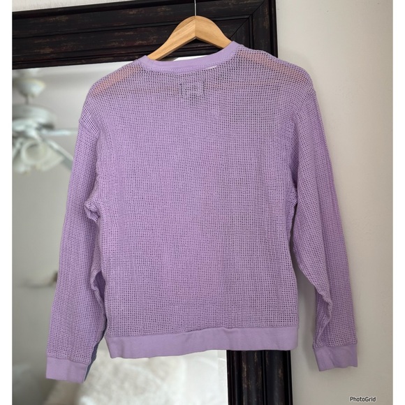 Stussy Cotton Mesh Crew Lilac Top - Picture 3 of 6